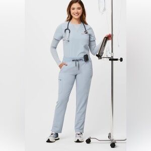 Dusty blue fig scrub pants